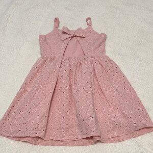 Art Class Pink Eyelet Kids Dress Size 7/8